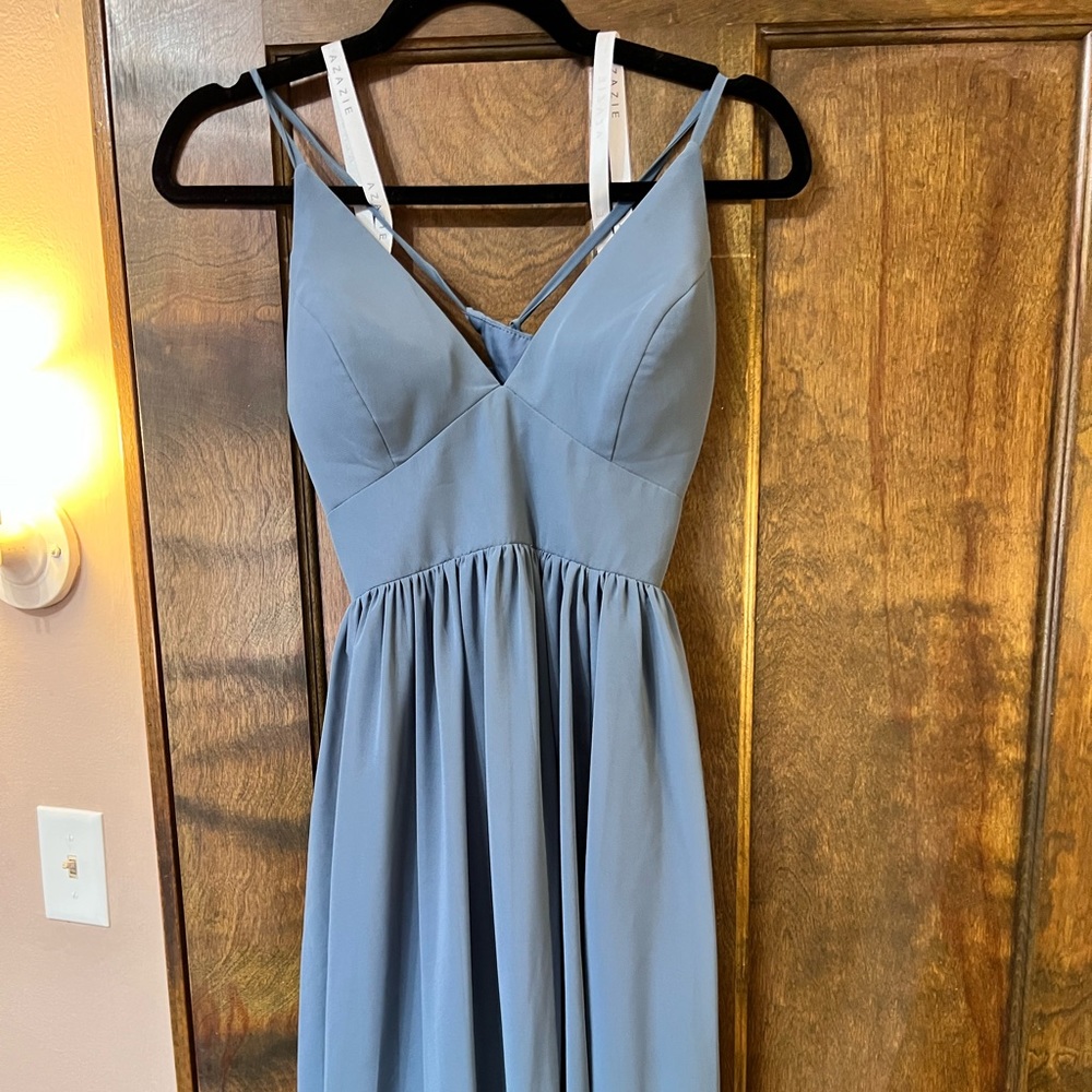 Azazie Light Blue Bridesmaids Dress Size A4